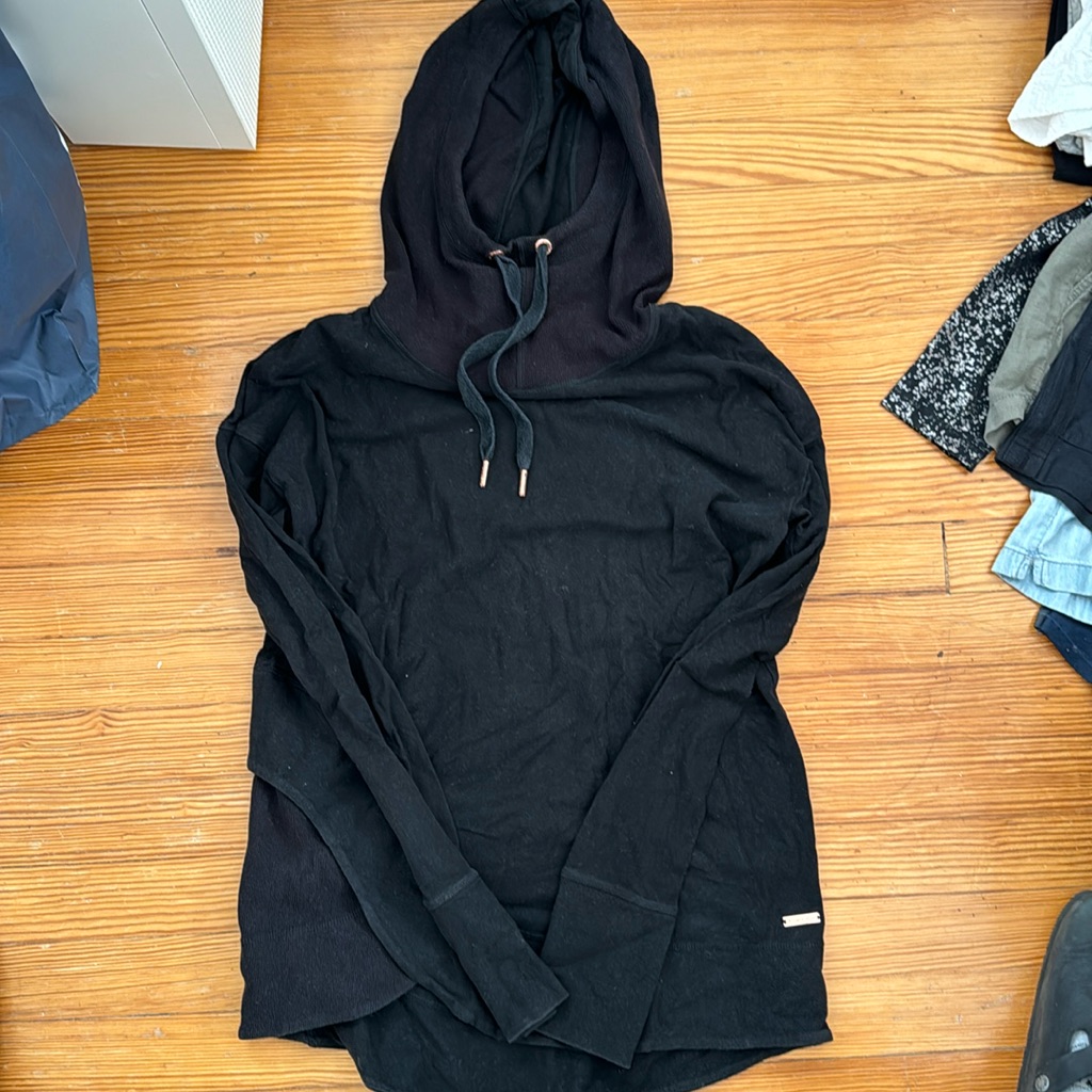 Sweaty Betty Black Italian Fleece Hoodie